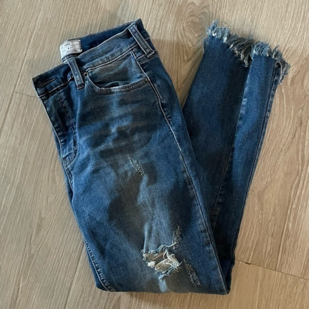 Free people great heights frayed skinny‎ jeans: sky